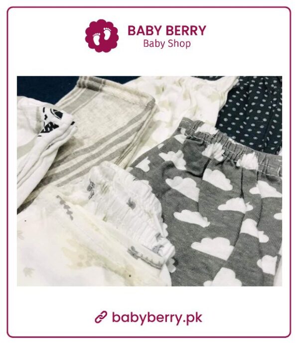 Pack Of 6 Pcs Summer Cotton Blended Pajama For 0 To 2 Years Baby
