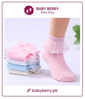 Children Sock Non-Slip Summer Cotton-White Ruffle Frilly Girl Princess Socks