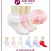 Children Sock Non-Slip Summer Cotton-White Ruffle Frilly Girl Princess Socks