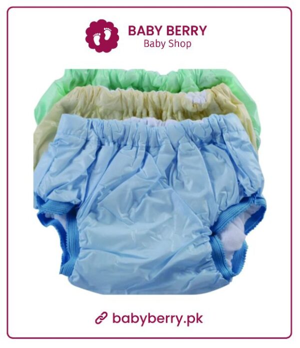 Pack Of 3 – Washable Pants Diapers / Plastic Chadi – For Kids