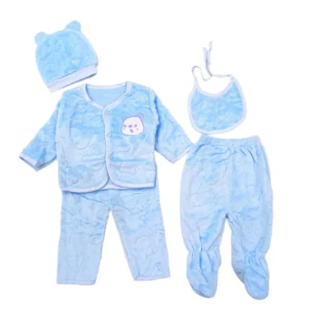 0 to 3 Months Velvet Winter Starter Set 5 Pcs