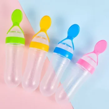 Silicone Baby Bottle Spoon Feeder