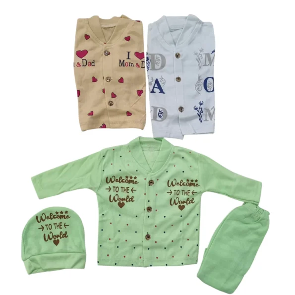 Newborn Summer Cotton Pack of 3 Dresses 1