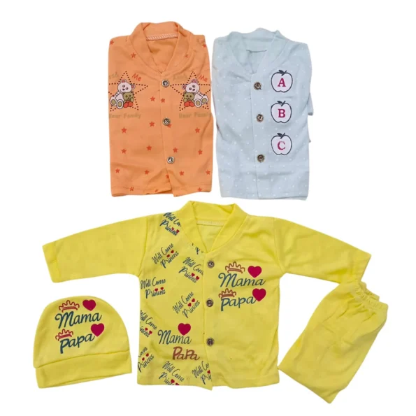 Newborn Summer Cotton Pack of 3 Dresses 3