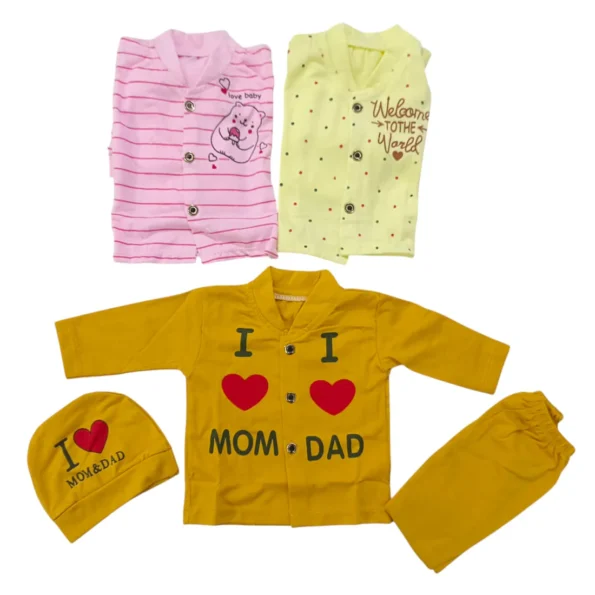 Newborn Summer Cotton Pack of 3 Dresses 7