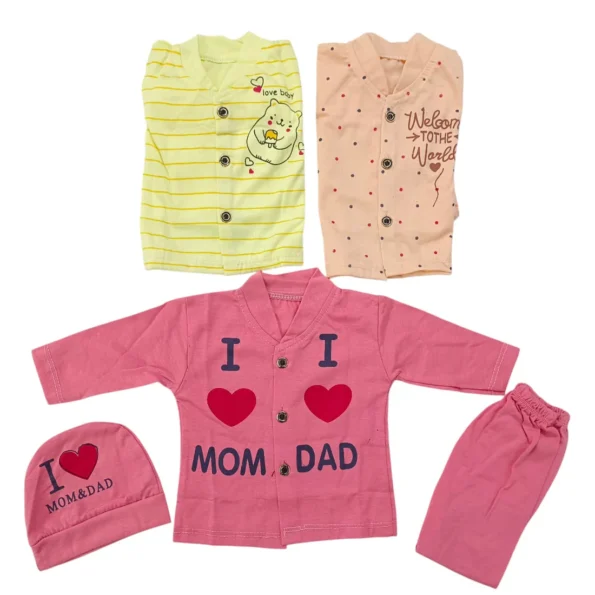 Newborn Summer Cotton Pack of 3 Dresses 9